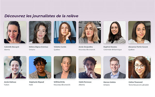 Journalistes de la relève