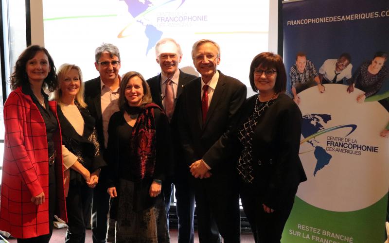 Réception pour rendre hommage a cinq administrateurs sortants, Diane Blais, Denis Desgagné, Annie Desnoyers, Yvon Marcoux et Yvens Rumbold (absent).