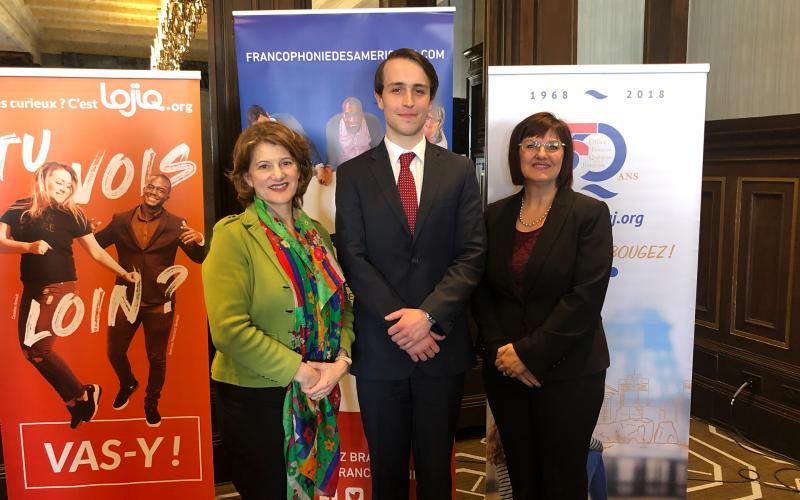 Will McGrew, en compagnie de Mme Allison Areias-Vogel, Consule Générale des États-Unis d’Amérique, et Mme Johanne Whittom, présidente-directrice générale du Centre